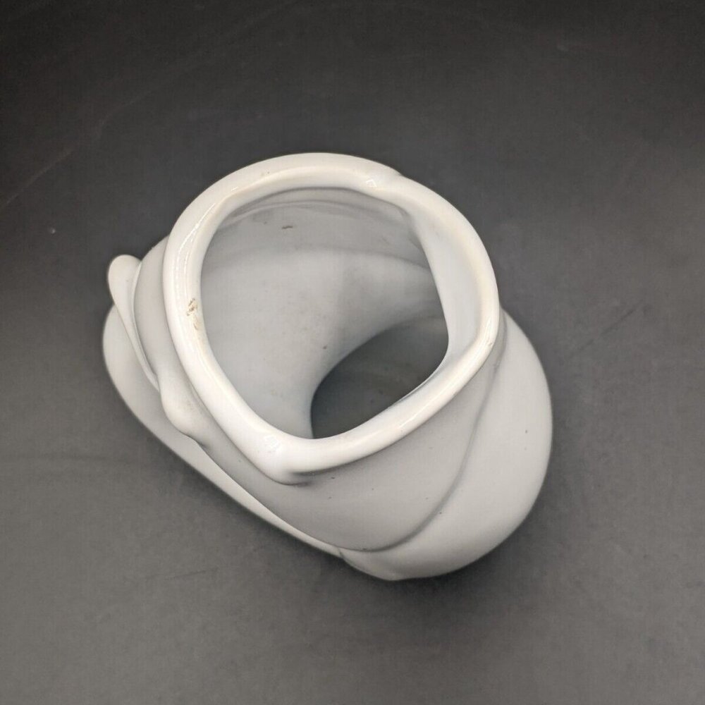 GurglePot White Fish Shaped Creamer Pitcher Vase Ceramic 6.5" 2006 - Picture 5 of 7
